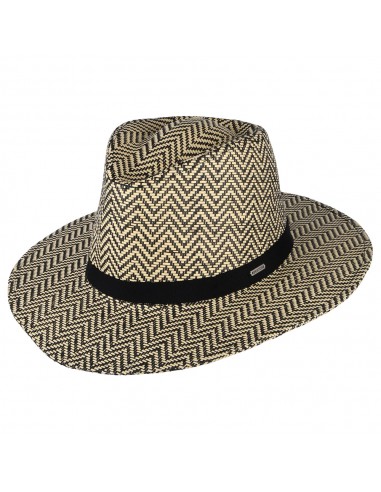 Chapeau Fedora en Paille Toyo à Chevrons Pliable Carolina noir-naturel BRIXTON Comparez et commandez 