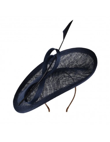 Chapeau Bibi Disque Tulip bleu marine WHITELEY français