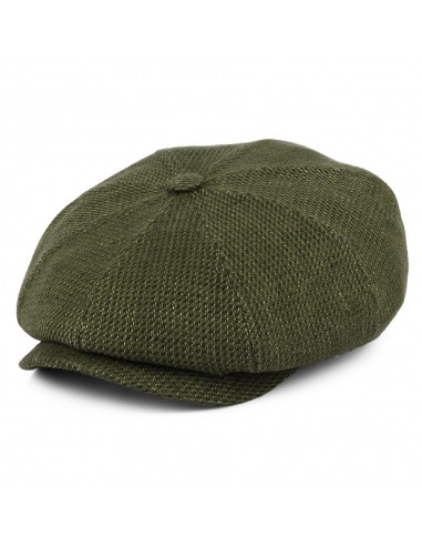 Casquette Gavroche en Lin et Coton Hatteras olive-khaki STETSON la colonne vertébrale