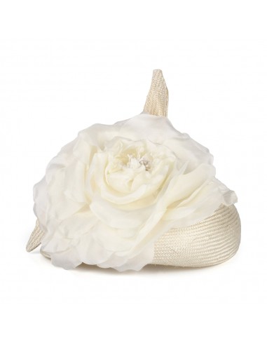 Chapeau Calot en Paille Fleur ivoire WHITELEY pas cher chine