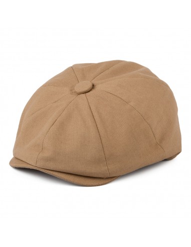 Casquette Gavroche à 8 Pans en Coton et Lin camel CHRISTYS l'achat 