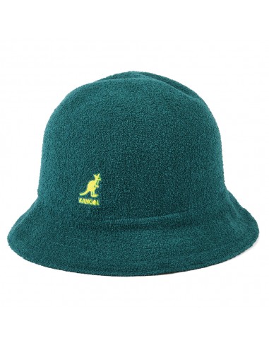 Chapeau Bob Réversible Casual Flip It bleu sarcelle-citron vert KANGOL en linge