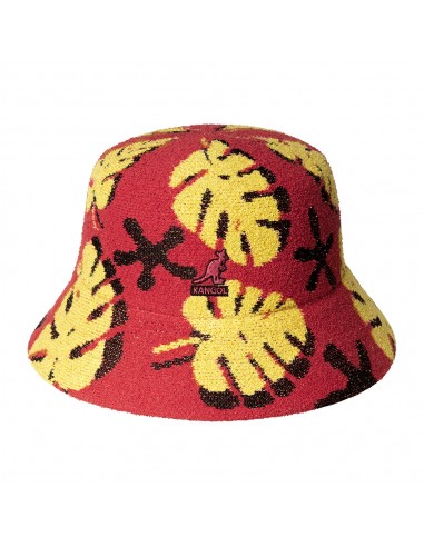 Chapeau Bob en Bermuda Lahinch Plant Love rouge-jaune KANGOL de France