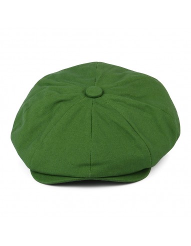 Casquette Gavroche à 8 Pans en Coton et Lin vert CHRISTYS la chaussure