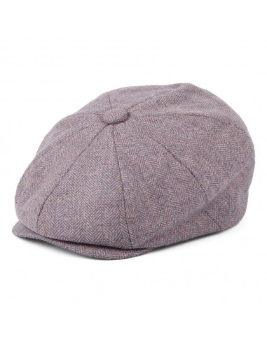 Casquette Gavroche à 8 Pans en Tweed Lovat Teviot violet clair CHRISTYS Profitez des Offres !