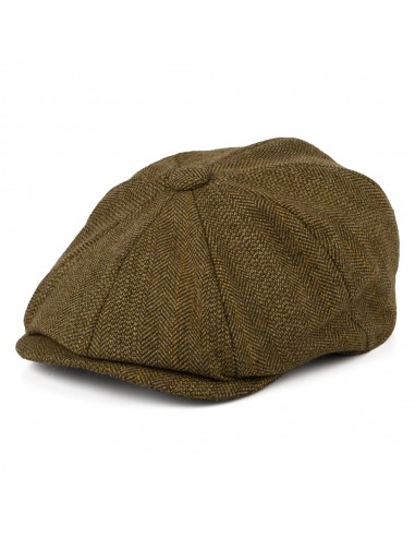 Casquette Gavroche à 8 Pans en Tweed Lovat Teviot marron CHRISTYS solde