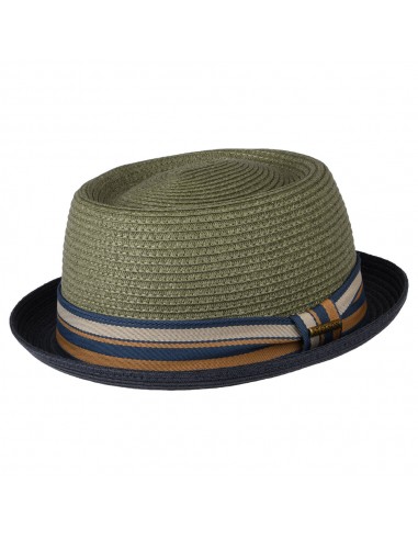 Chapeau Pork Pie en Paille Toyo gris-bleu STETSON Livraison rapide