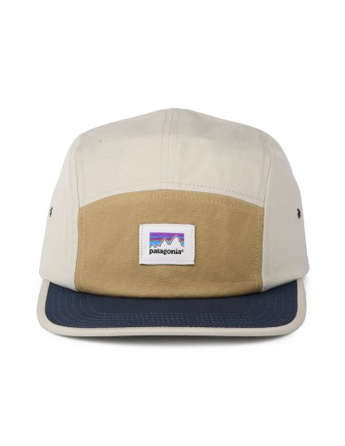 Casquette 5 Panel en Coton Bio Shop Sticker Graphic Maclure beige sable-bleu PATAGONIA Pour