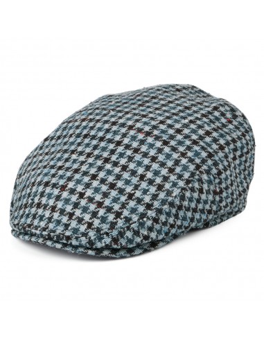 Casquette Plate en Soie et Laine Vierge Pied-de-Poule Kent bleu STETSON En savoir plus