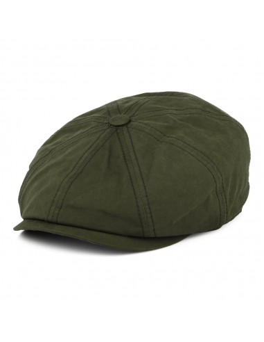 Casquette Gavroche en Coton Ciré Hydrofuge Hatteras olive STETSON france