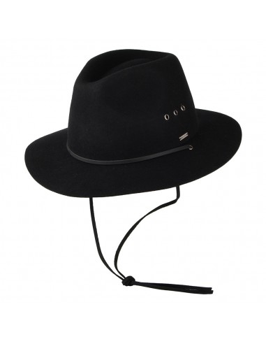 Chapeau Fedora Wesley Weather Guard noir BRIXTON rembourrage situé sous